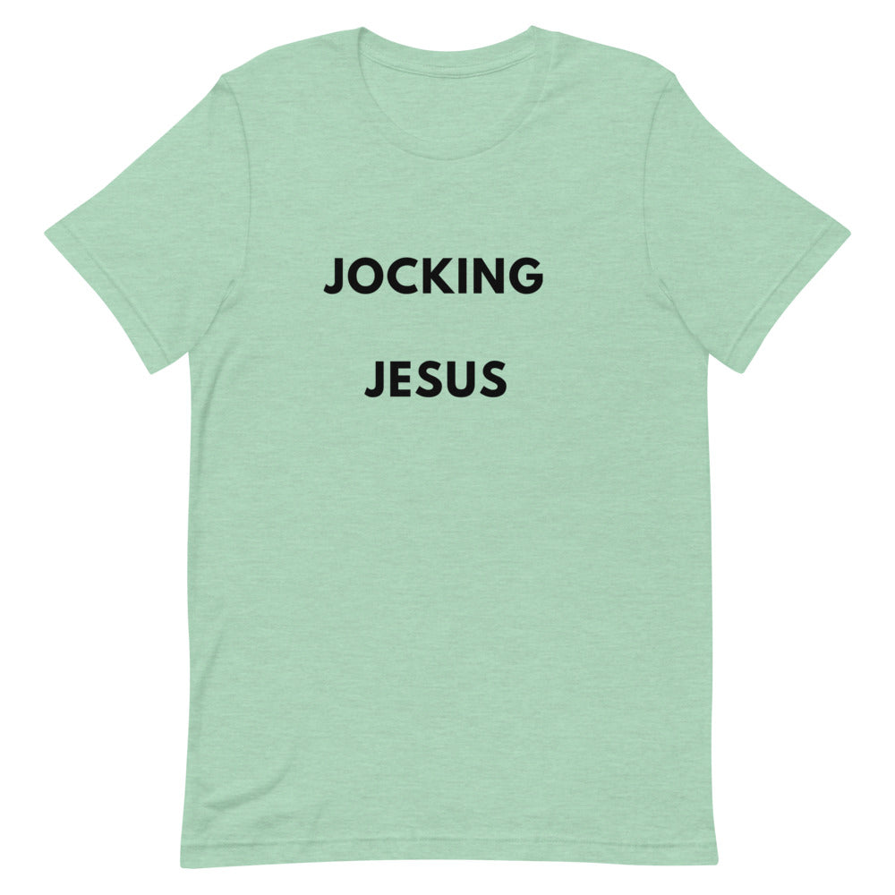 Jocking Jesus Tee (Black Letters)