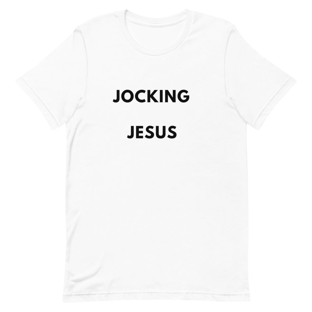 Jocking Jesus Tee (Black Letters)