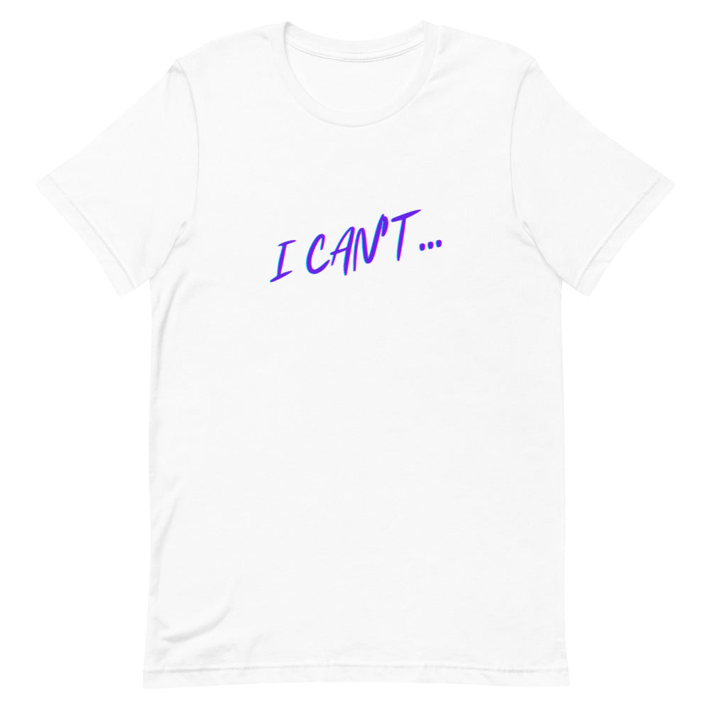 I Can't...But GOD Can Tee (Purple Letters)