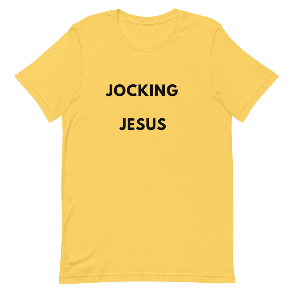 Jocking Jesus Tee (Black Letters)