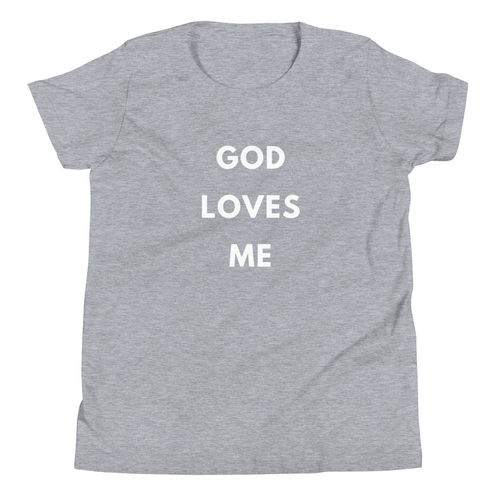 Youth-GOD Loves Me Tee (White Letters)