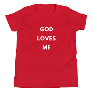 Youth-GOD Loves Me Tee (White Letters)